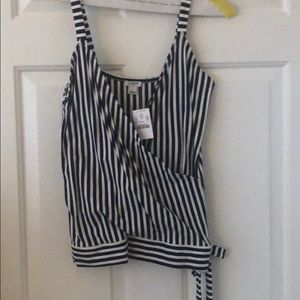 Jcrew factory tie waist cross front tank
